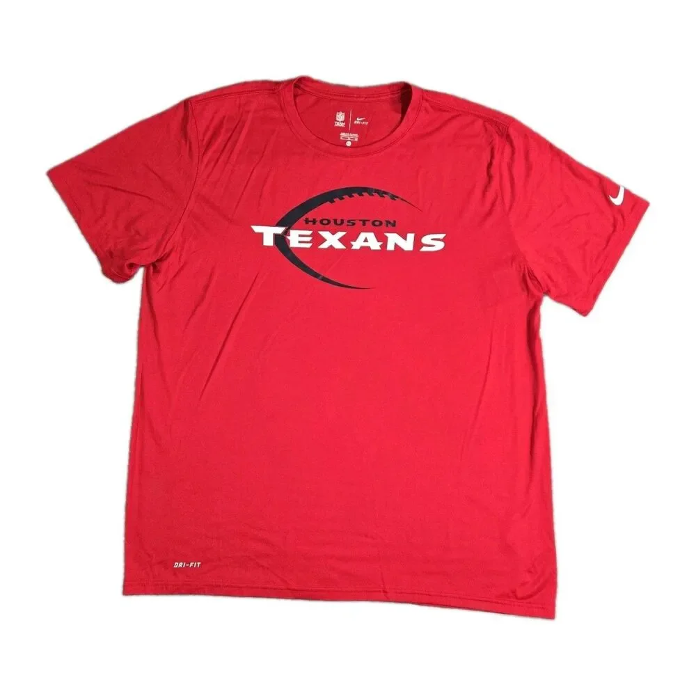 Mens Nike DriFIT Houston Texans NFL Apparel T Shirt Red Medium NFL New